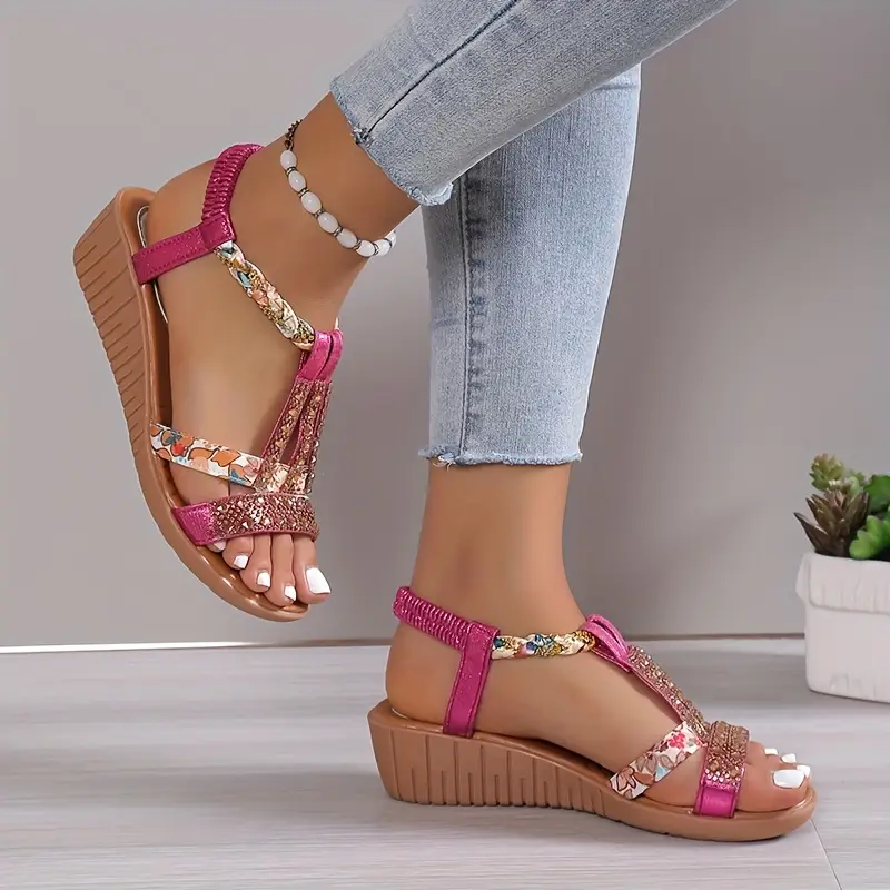 GIRILAMBONE™ BOHEMIAN WEDGE HEEL SANDALS - Image 4