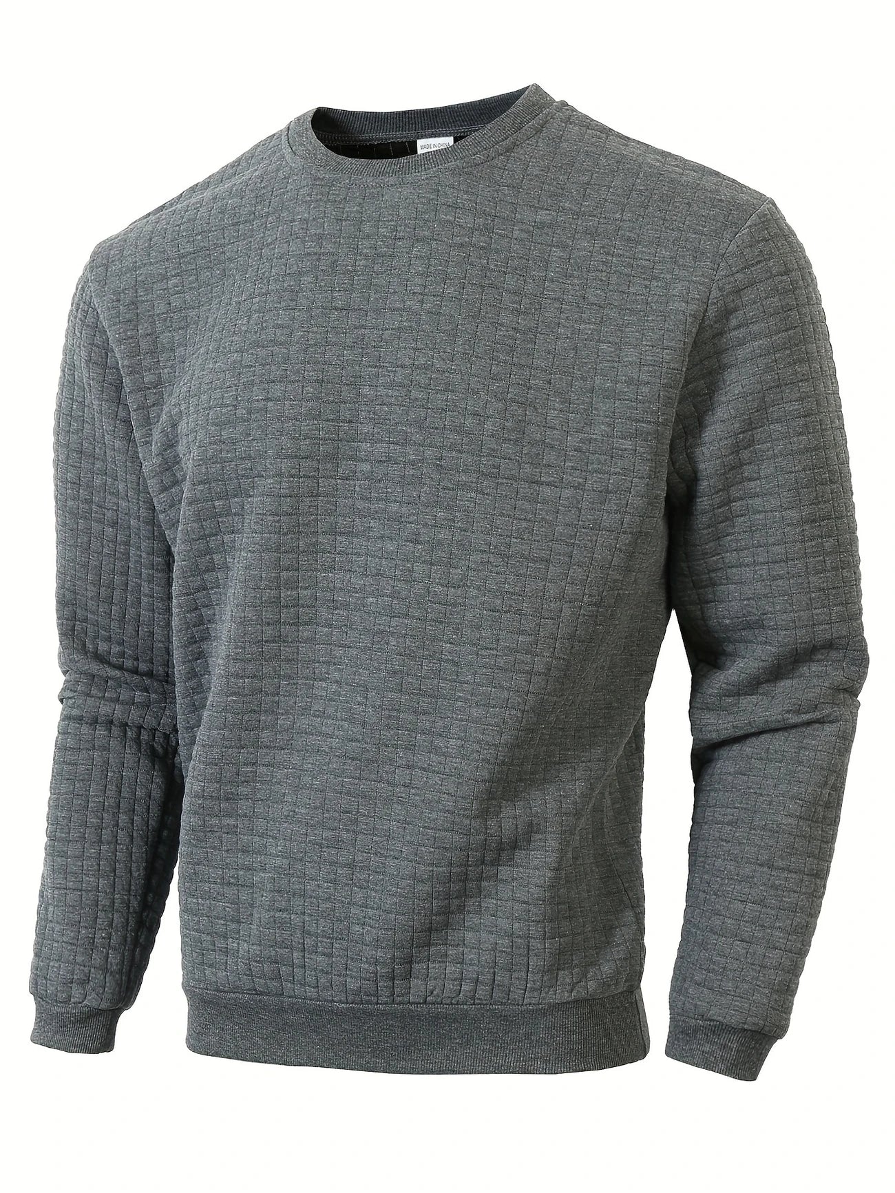 GRIDFORM™ — MEN’S CASUAL SPORTY GRID PATTERN SWEATER - Image 12