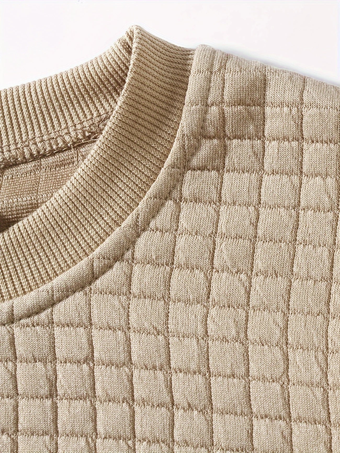 GRIDFORM™ — MEN’S CASUAL SPORTY GRID PATTERN SWEATER - Image 3