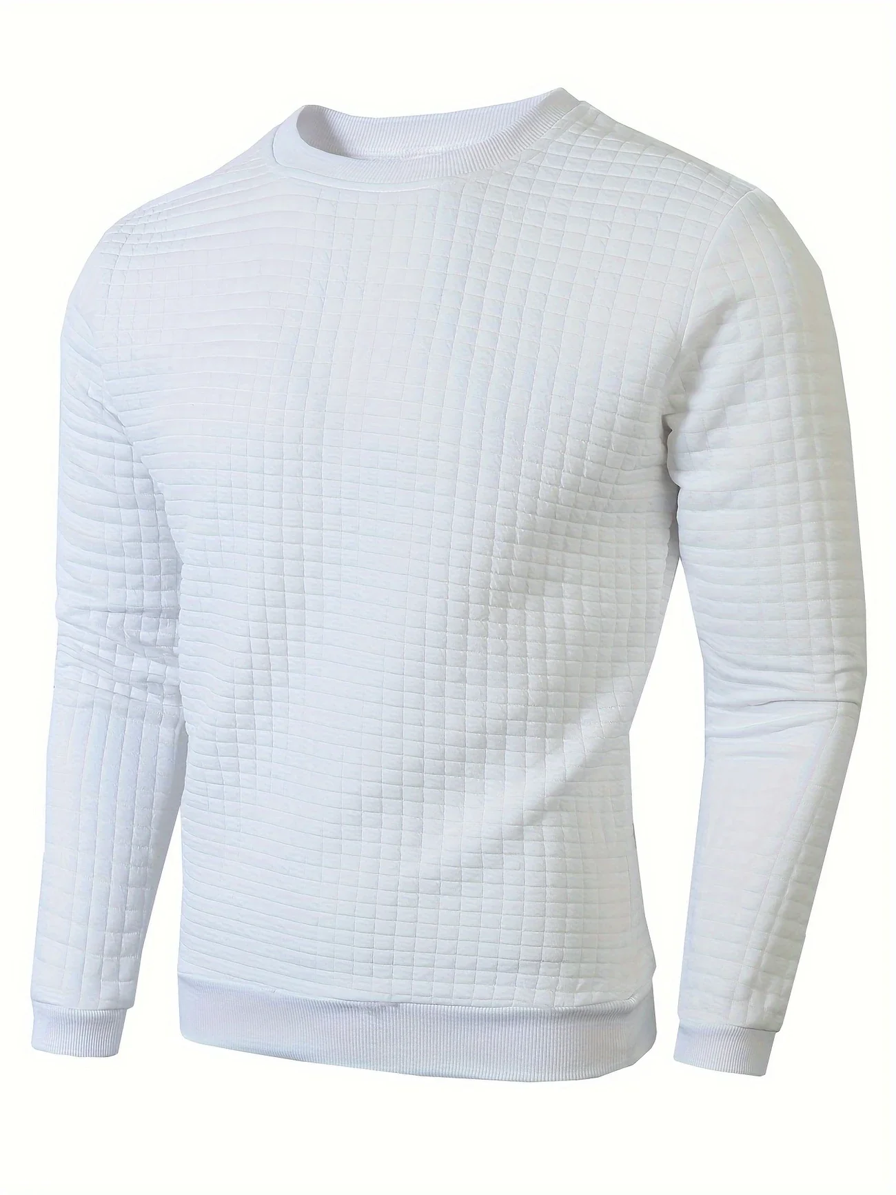 GRIDFORM™ — MEN’S CASUAL SPORTY GRID PATTERN SWEATER - Image 9