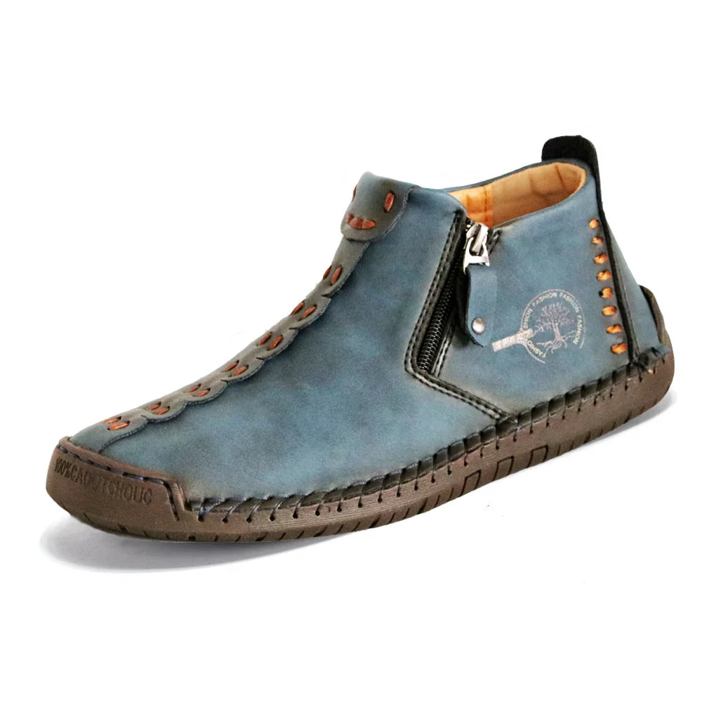MEN'S ZIPPER OUTDOOR HAND-SEWN TOOLING SHOES 2025 - Image 7
