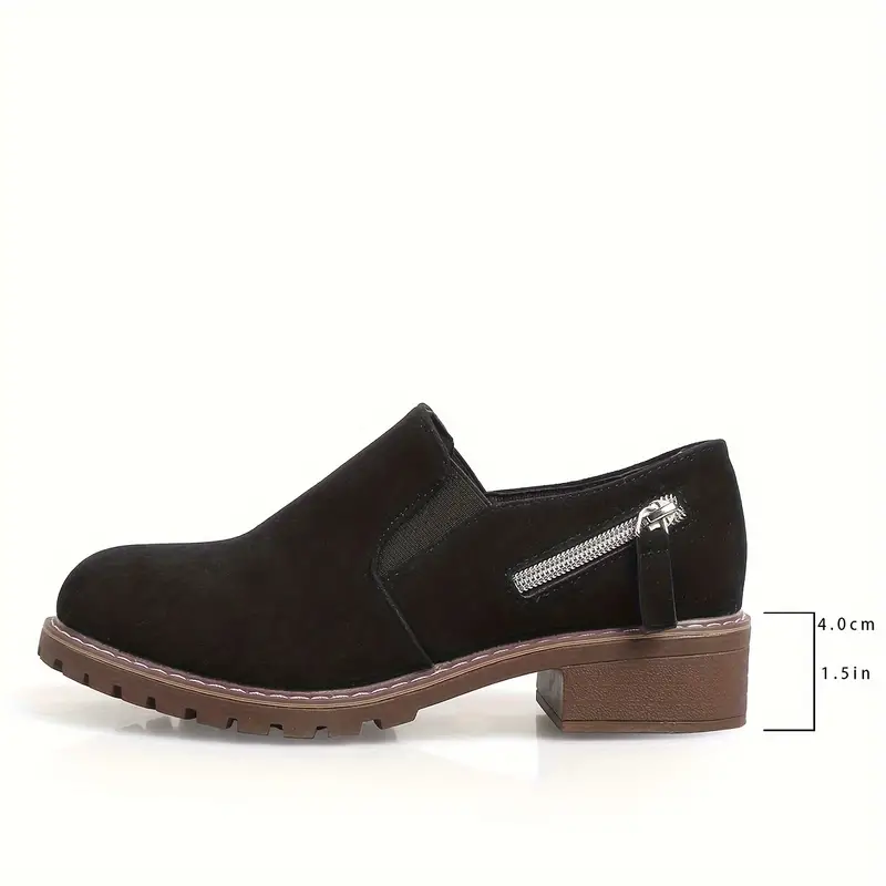 HARLYN™ WOMEN SIDE ZIPPER DECOR LOW HEEL BOOTS - Image 10
