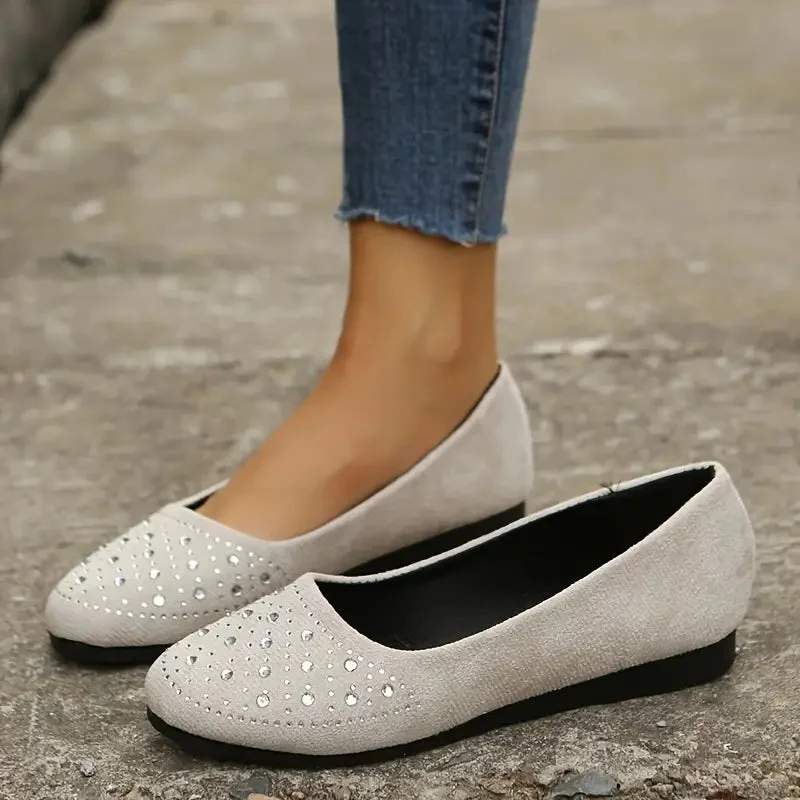 HARRIET™ WOMEN'S RHINESTONE ORTHOPEDIC FLAT SHOES - Image 11