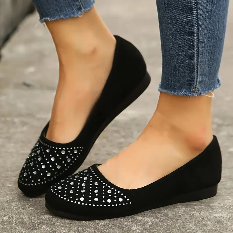 HARRIET™ WOMEN'S RHINESTONE ORTHOPEDIC FLAT SHOES - Image 3