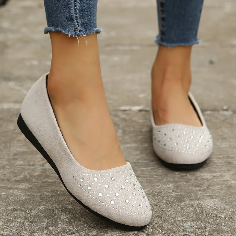 HARRIET™ WOMEN'S RHINESTONE ORTHOPEDIC FLAT SHOES - Image 8