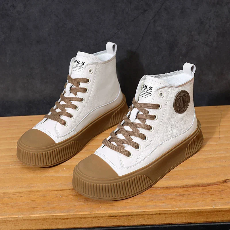 WOMEN'S HIGH TOP BREATHABLE LEATHER SHOES - Image 6