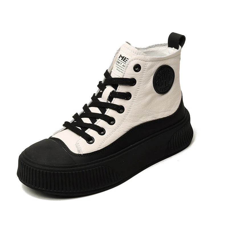 WOMEN'S HIGH TOP BREATHABLE LEATHER SHOES - Image 7