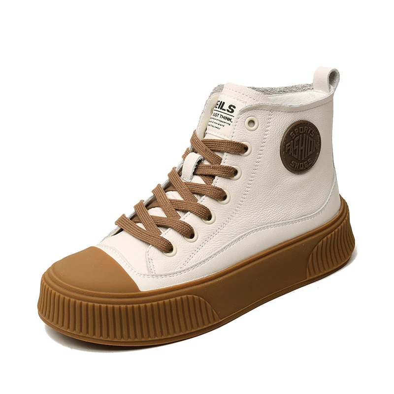 WOMEN'S HIGH TOP BREATHABLE LEATHER SHOES - Image 8