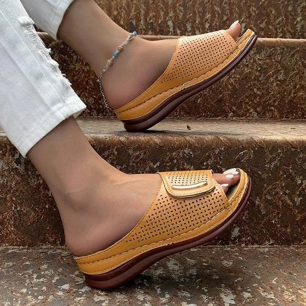 PEEP-TOE HOLLOW-OUT ORTHOPEDIC SANDALS - Image 5