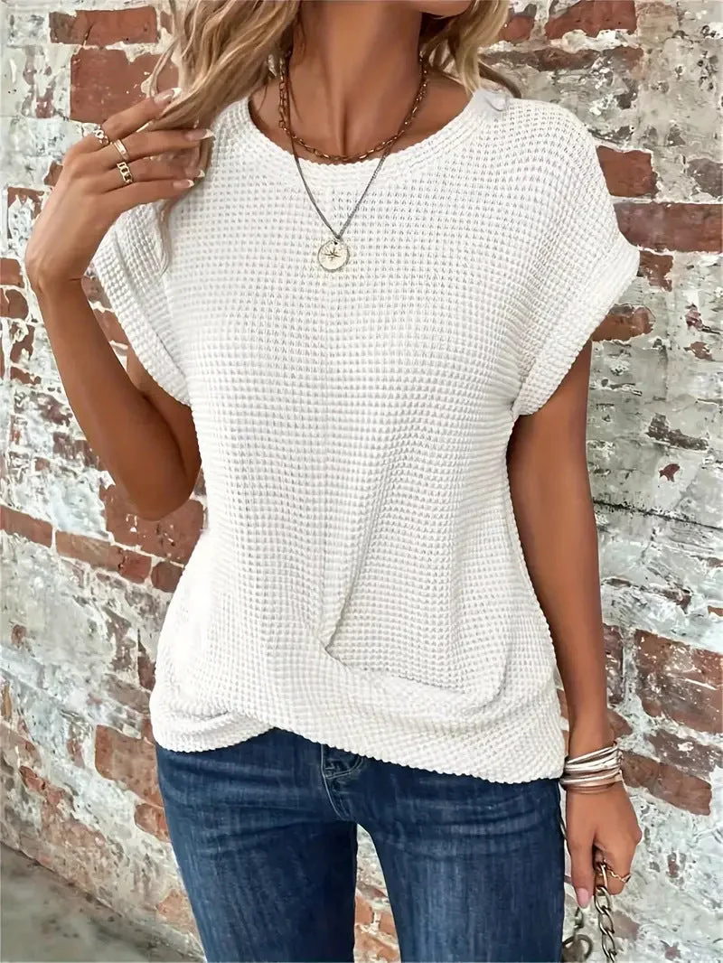 ISA™ | ELEGANT BLOUSE WITH CREW NECK - Image 6