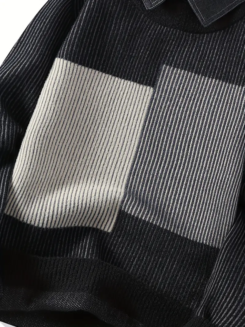 JACOB™ MEN'S SLIM FIT COLOR-BLOCK KNIT SWEATER - Image 4
