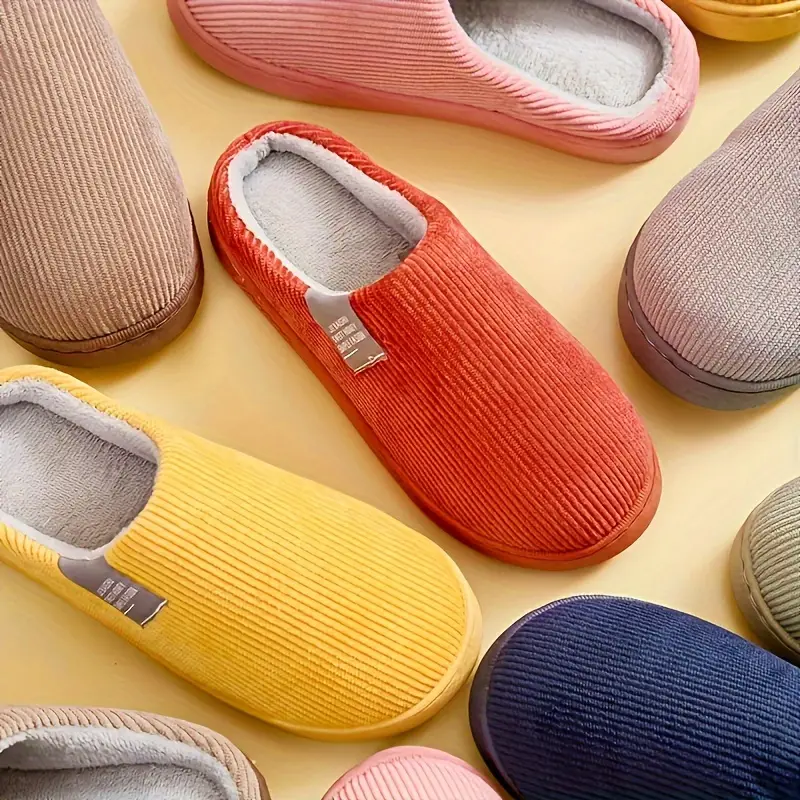 JENNIE™ CASUAL SOLID COLOR SOFT COZY HOUSE SLIPPERS - Image 2