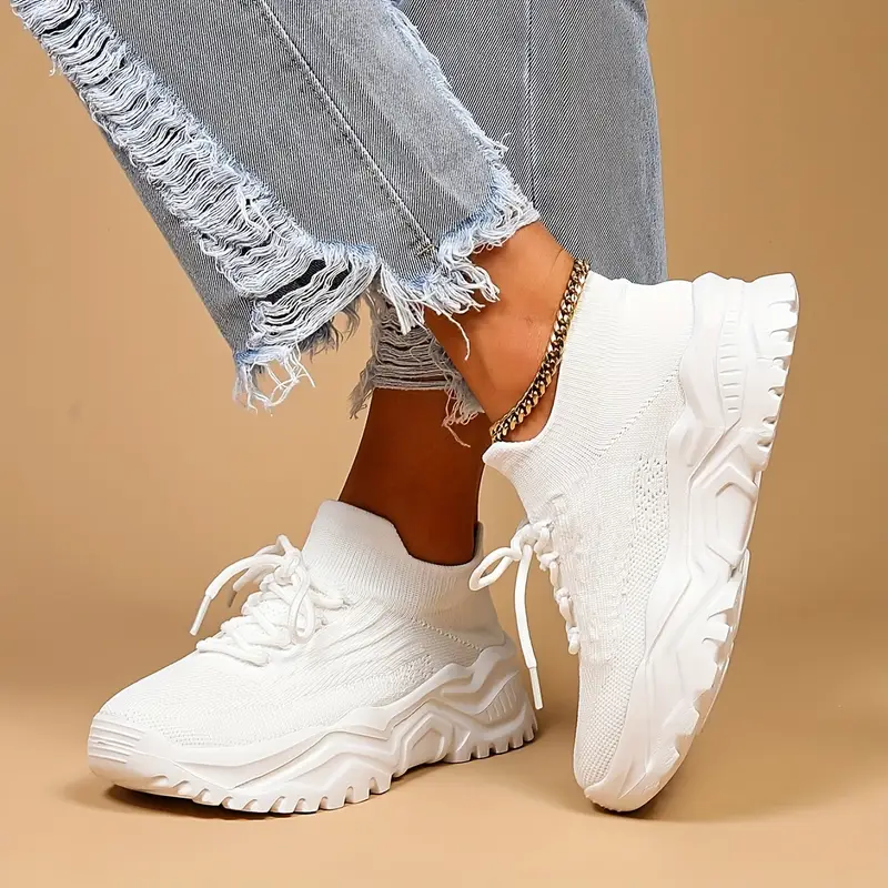 KATHERINE™ WOMEN'S WHITE FASHION WEAVING SHOES - Image 2