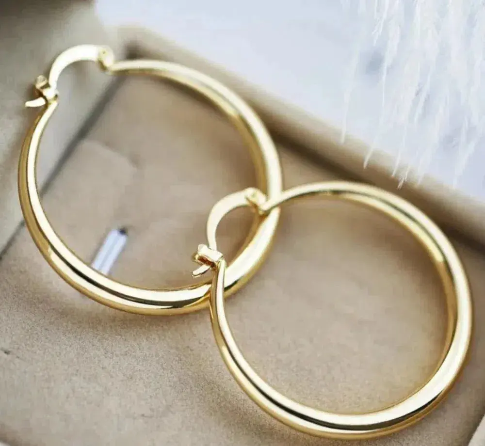 GOLDEN HALO HOOP EARRINGS