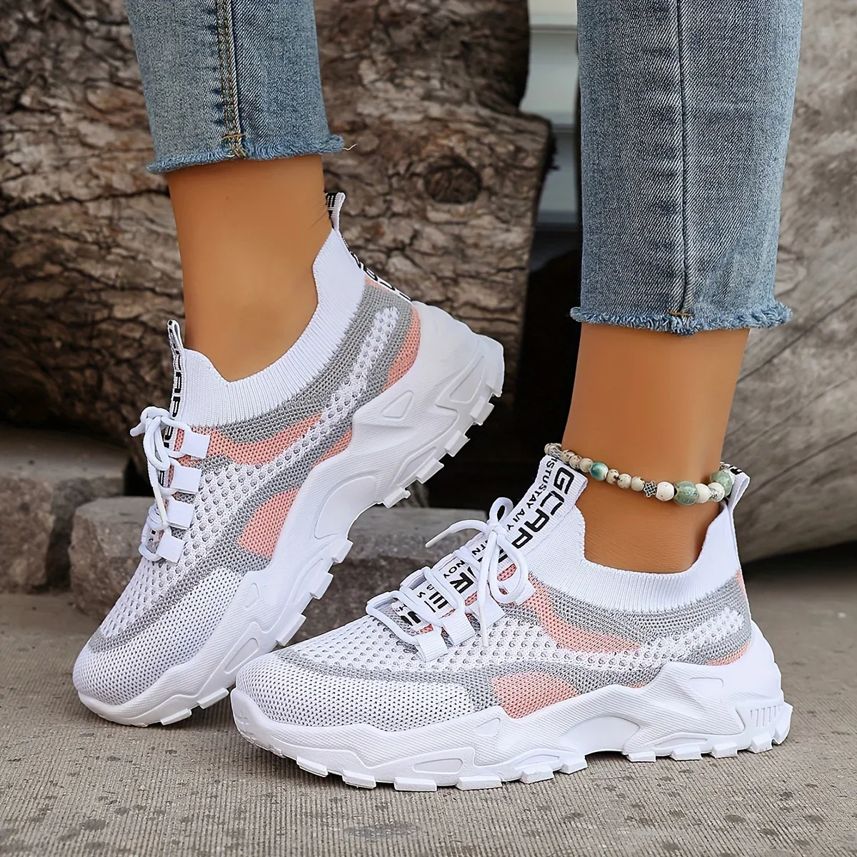 LEILA™ ORTHOPEDIC BREATHABLE LACE UP MESH SNEAKERS - Image 2