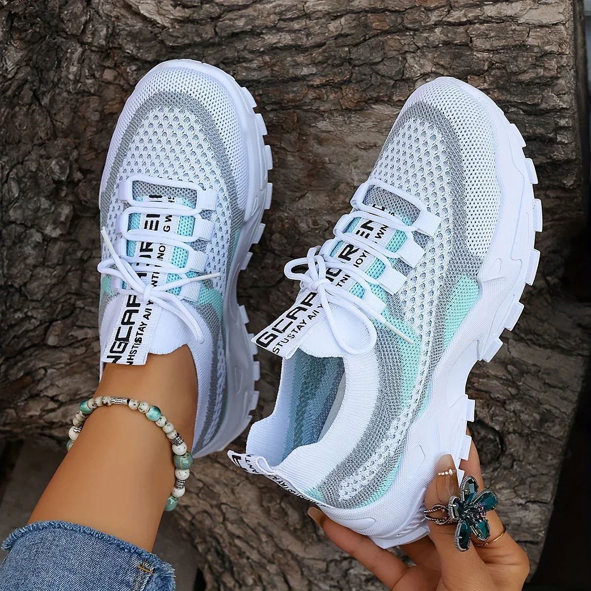 LEILA™ ORTHOPEDIC BREATHABLE LACE UP MESH SNEAKERS - Image 4