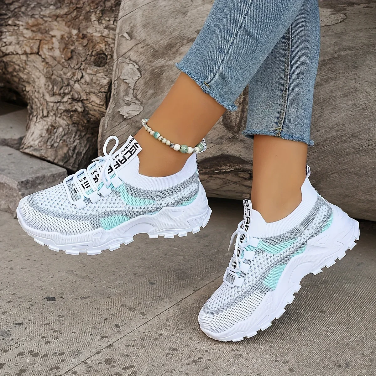 LEILA™ ORTHOPEDIC BREATHABLE LACE UP MESH SNEAKERS - Image 5