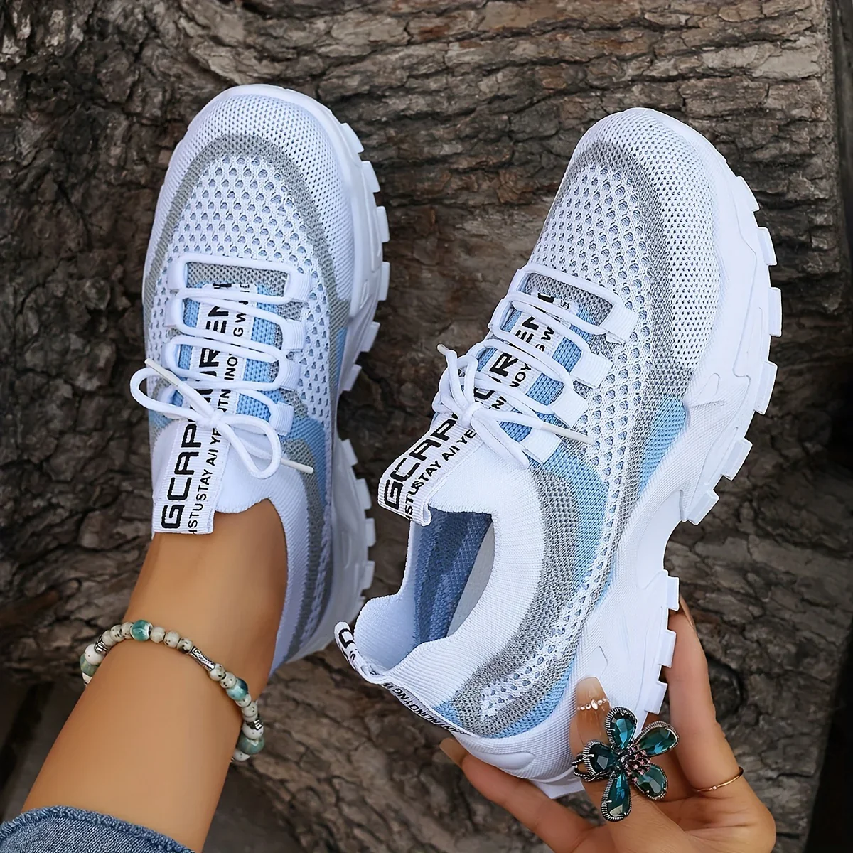 LEILA™ ORTHOPEDIC BREATHABLE LACE UP MESH SNEAKERS - Image 7