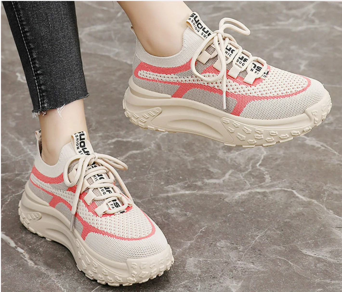 LEILA™ ORTHOPEDIC BREATHABLE LACE UP MESH SNEAKERS - Image 8