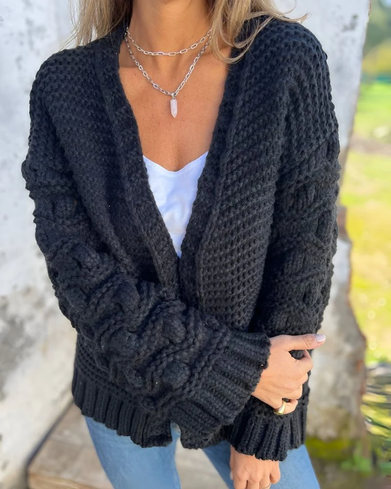LÉNA™ | LONG-SLEEVE KNIT CARDIGAN - Image 3