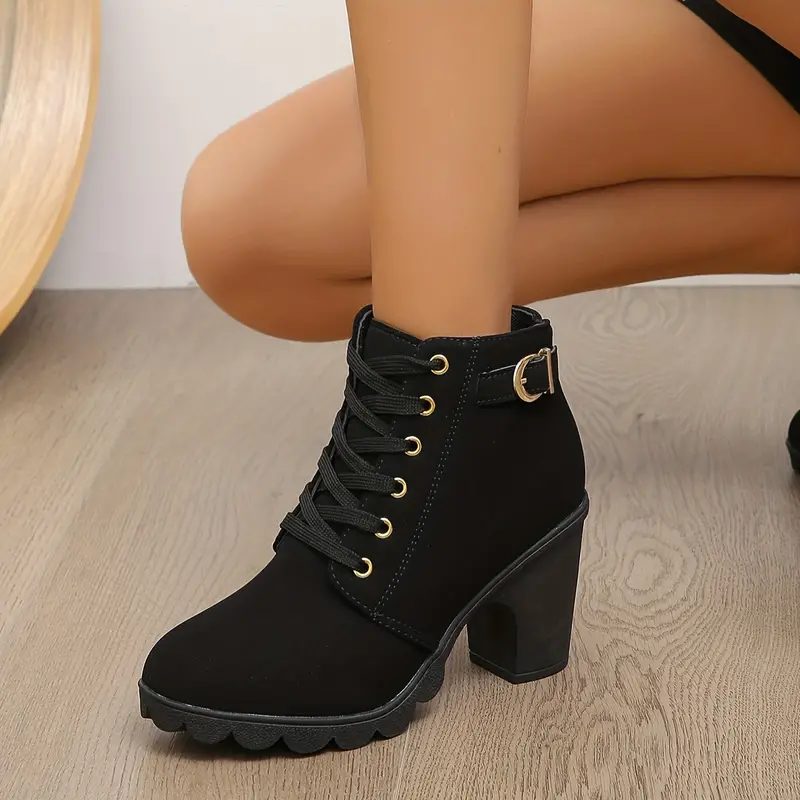 LILARDIA™ WOMEN'S HIGH HEELED CHUNKY ANKLE BOOTIES - Image 5