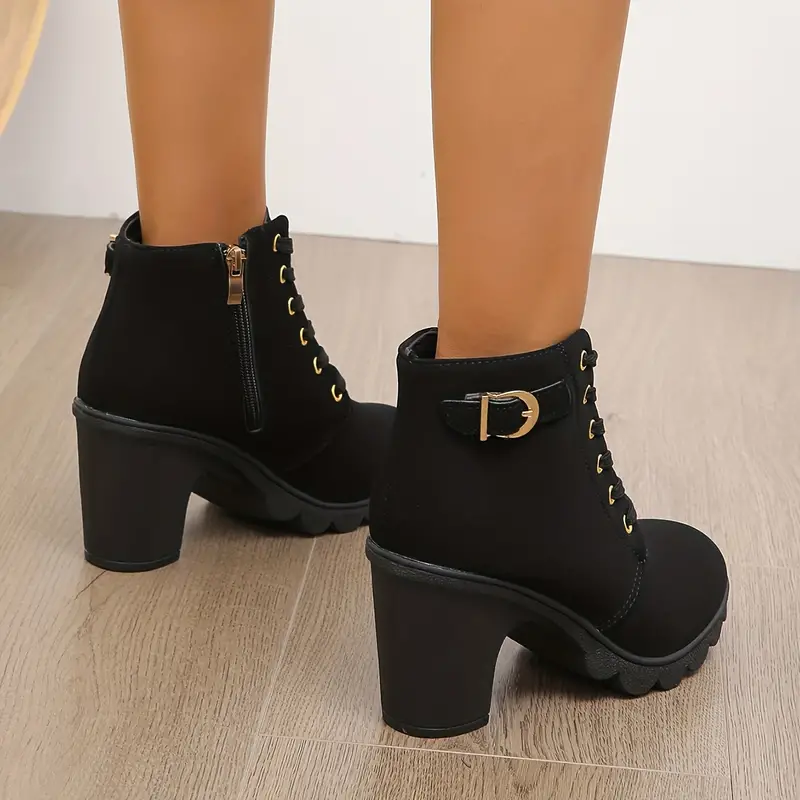 LILARDIA™ WOMEN'S HIGH HEELED CHUNKY ANKLE BOOTIES - Image 9