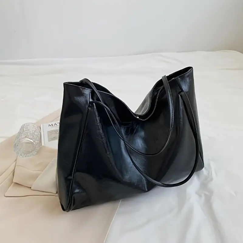 LILY™ RETRO SOLID COLOR TOTE BAG - Image 4