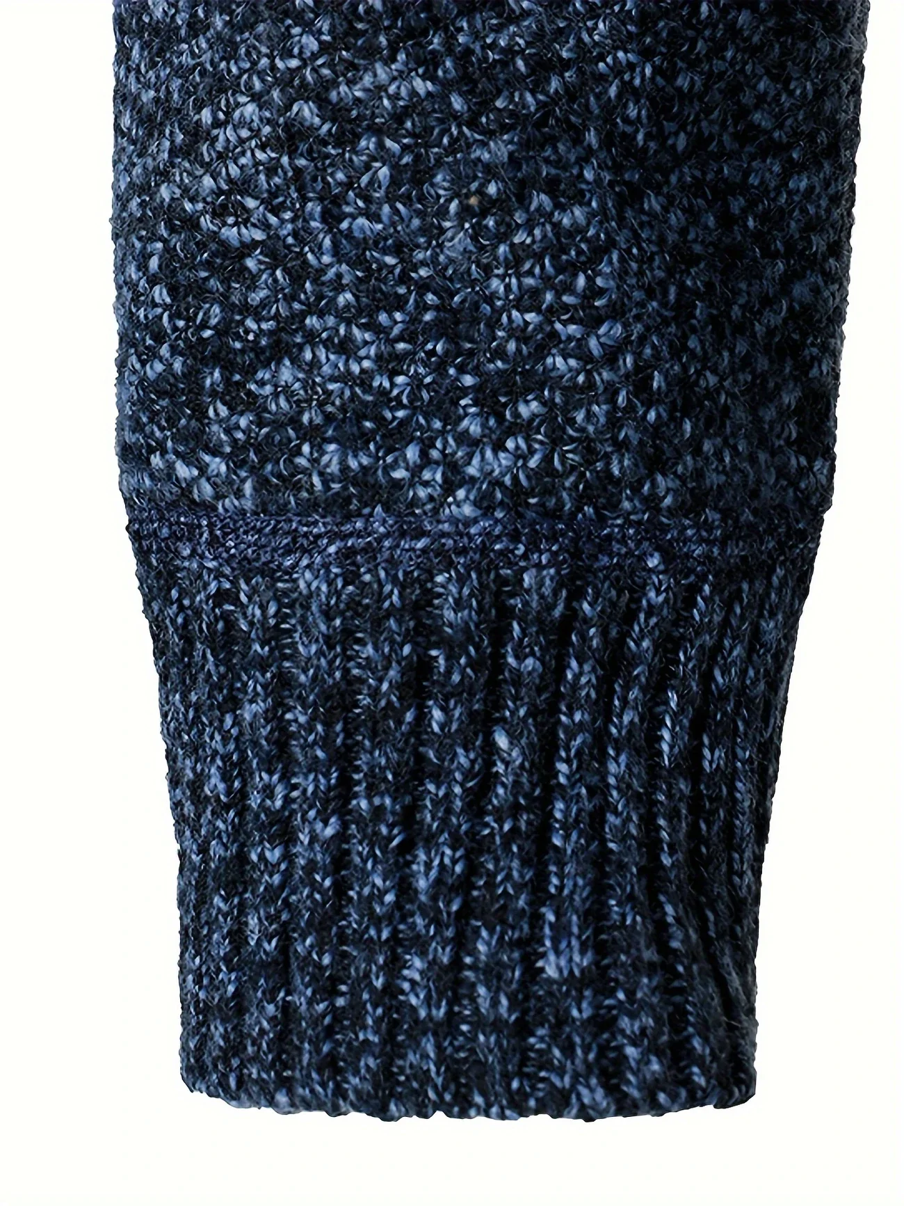 LOLDREAL EDGE™ — MEN’S COLOR BLOCK STAND COLLAR FLEECE-LINED KNIT SWEATER - Image 4