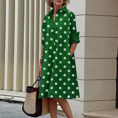 LYVÉA™ – WOMEN’S SOLID COLOR BUTTON-DOWN SHIRT DRESS - Image 3