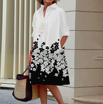LYVÉA™ – WOMEN’S SOLID COLOR BUTTON-DOWN SHIRT DRESS - Image 5