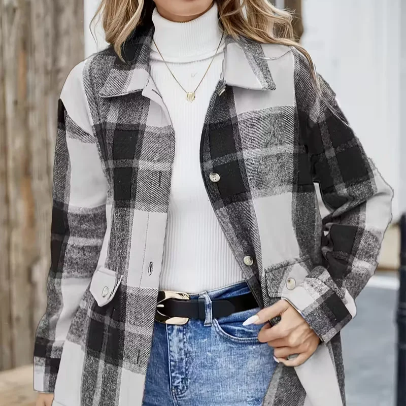 MADELINE™ | ELEGANT PLAID LONG SLEEVE SHIRT
