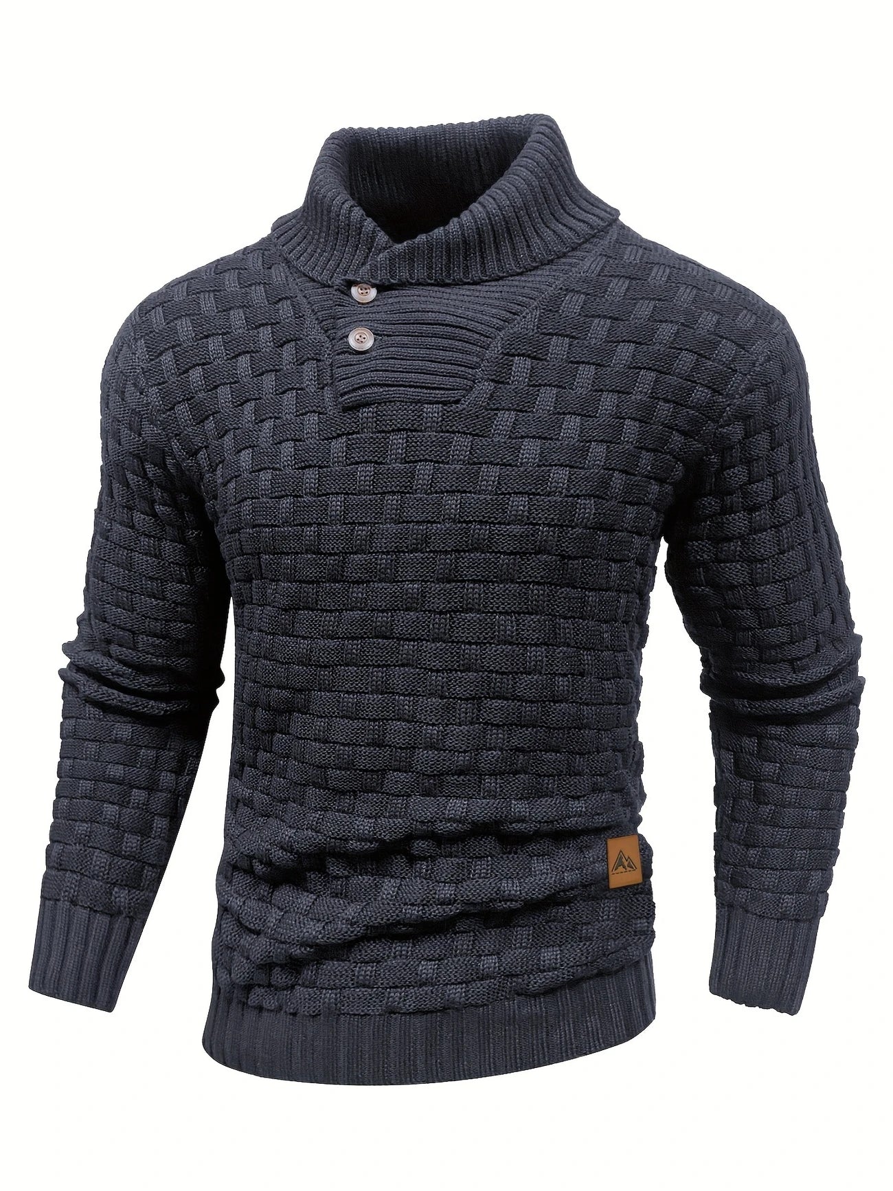 MONTERRA CORE™ — MEN’S WAFFLE PATTERN HIGH STRETCH PULLOVER SWEATER - Image 3