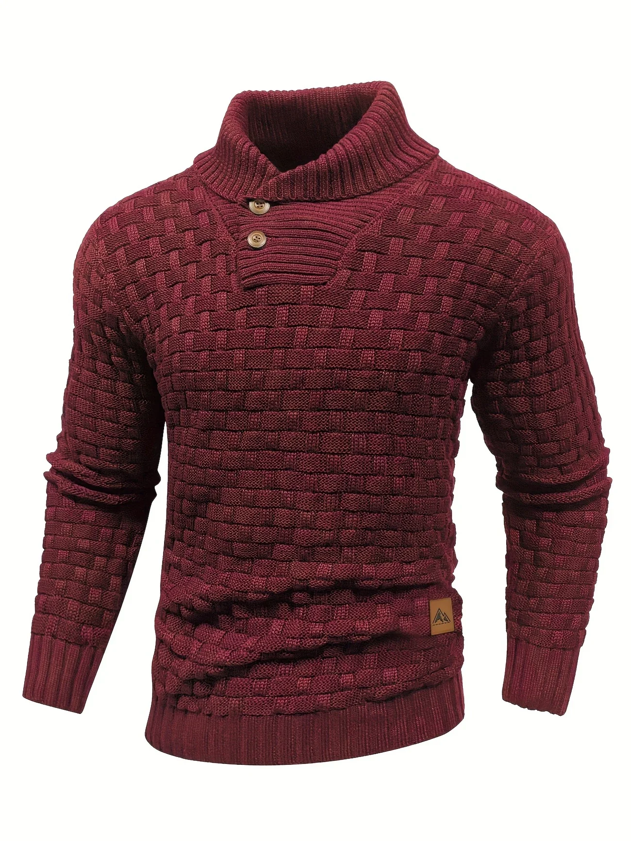 MONTERRA CORE™ — MEN’S WAFFLE PATTERN HIGH STRETCH PULLOVER SWEATER - Image 4
