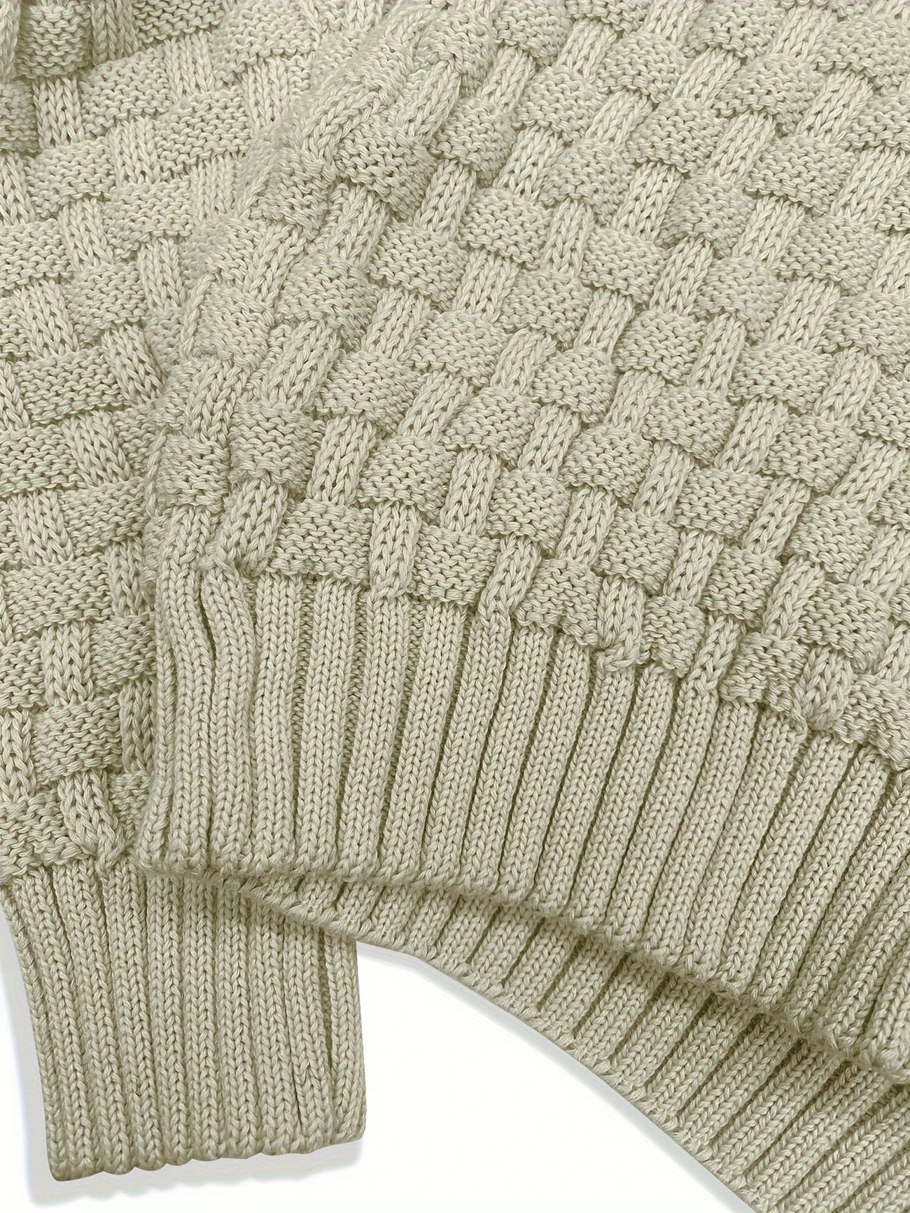 MONTERRA CORE™ — MEN’S WAFFLE PATTERN HIGH STRETCH PULLOVER SWEATER - Image 5