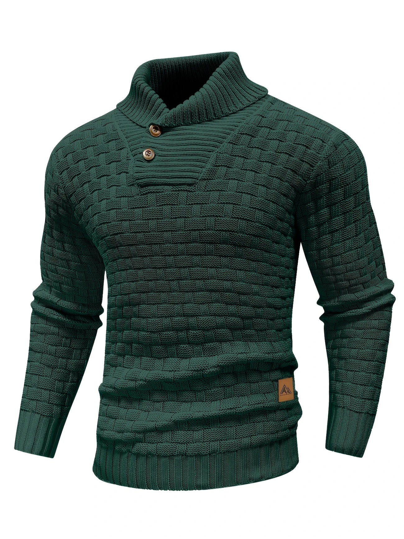 MONTERRA CORE™ — MEN’S WAFFLE PATTERN HIGH STRETCH PULLOVER SWEATER - Image 7