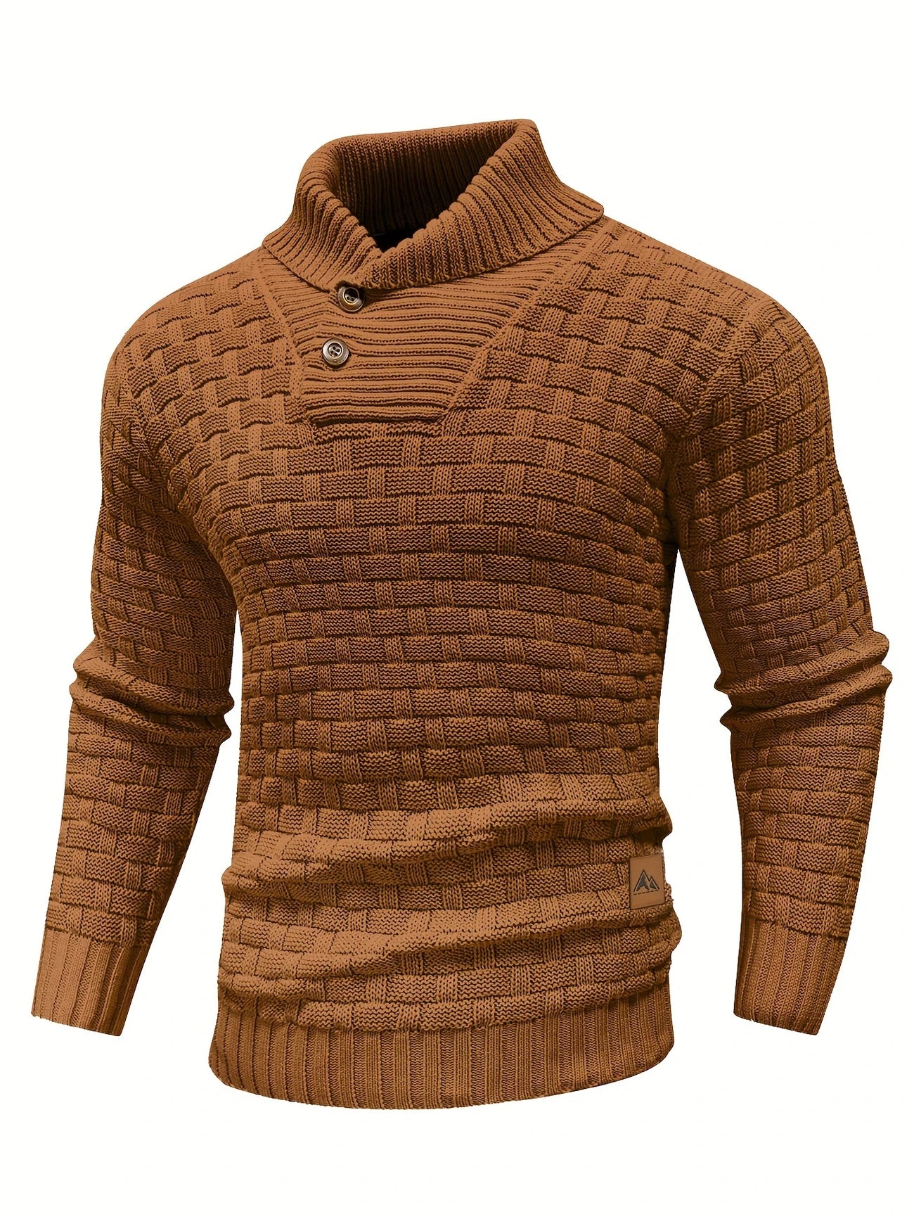 MONTERRA CORE™ — MEN’S WAFFLE PATTERN HIGH STRETCH PULLOVER SWEATER - Image 9