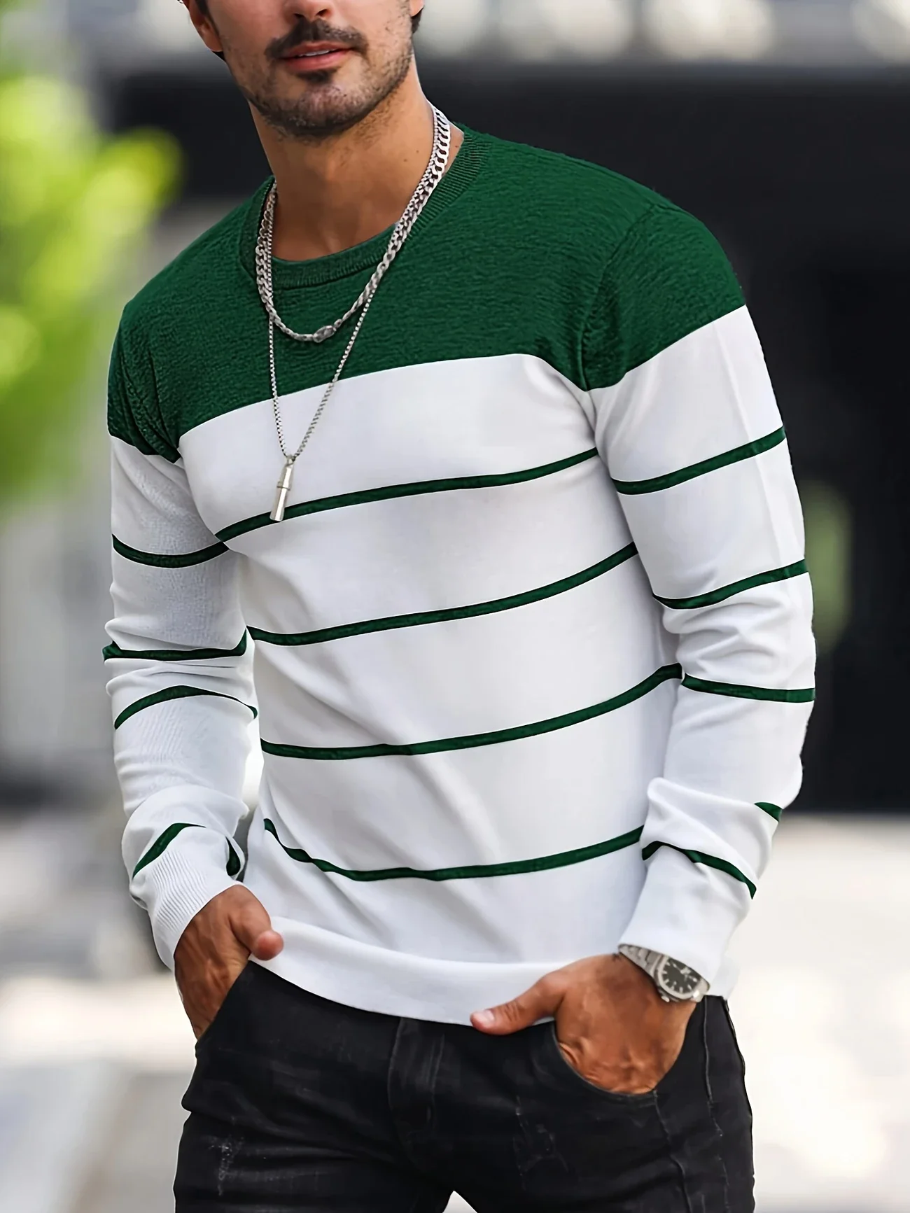 NAUTICRAFT™ — MEN’S STRIPED KNIT PULLOVER SWEATER - Image 10