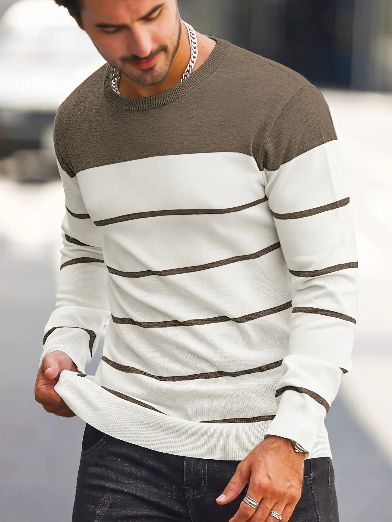 NAUTICRAFT™ — MEN’S STRIPED KNIT PULLOVER SWEATER - Image 6
