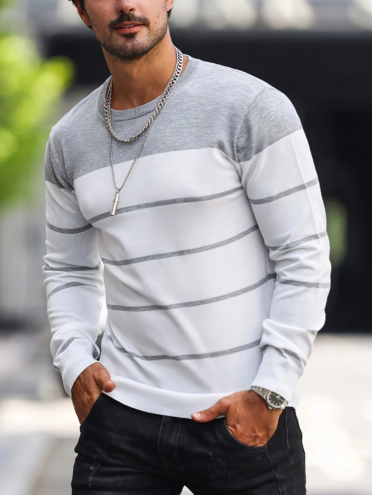NAUTICRAFT™ — MEN’S STRIPED KNIT PULLOVER SWEATER - Image 8
