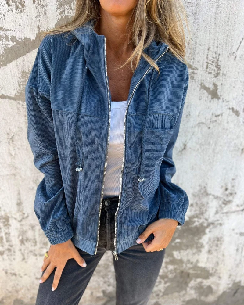 NOEMI™ | CORDUROY HOODED JACKET - Image 3