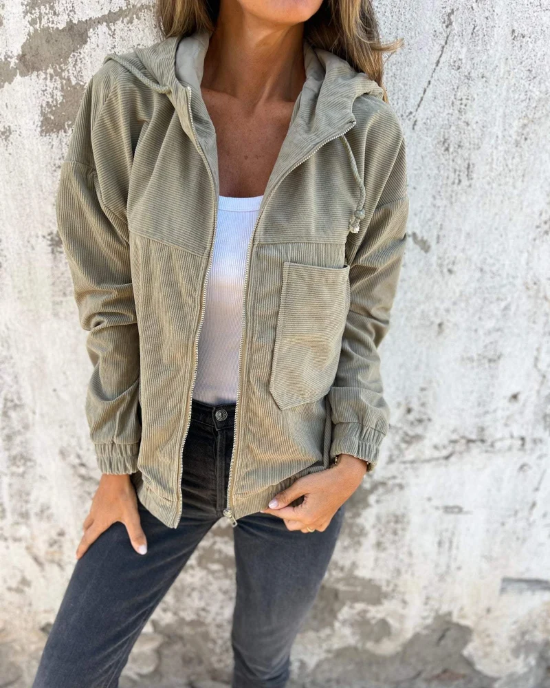 NOEMI™ | CORDUROY HOODED JACKET - Image 6