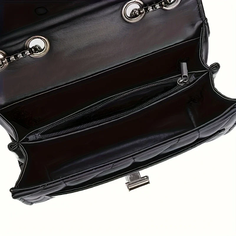 NOIR TARTANE™ — ELEGANT BLACK MINI TARTAN CROSSBODY BAG - Image 9