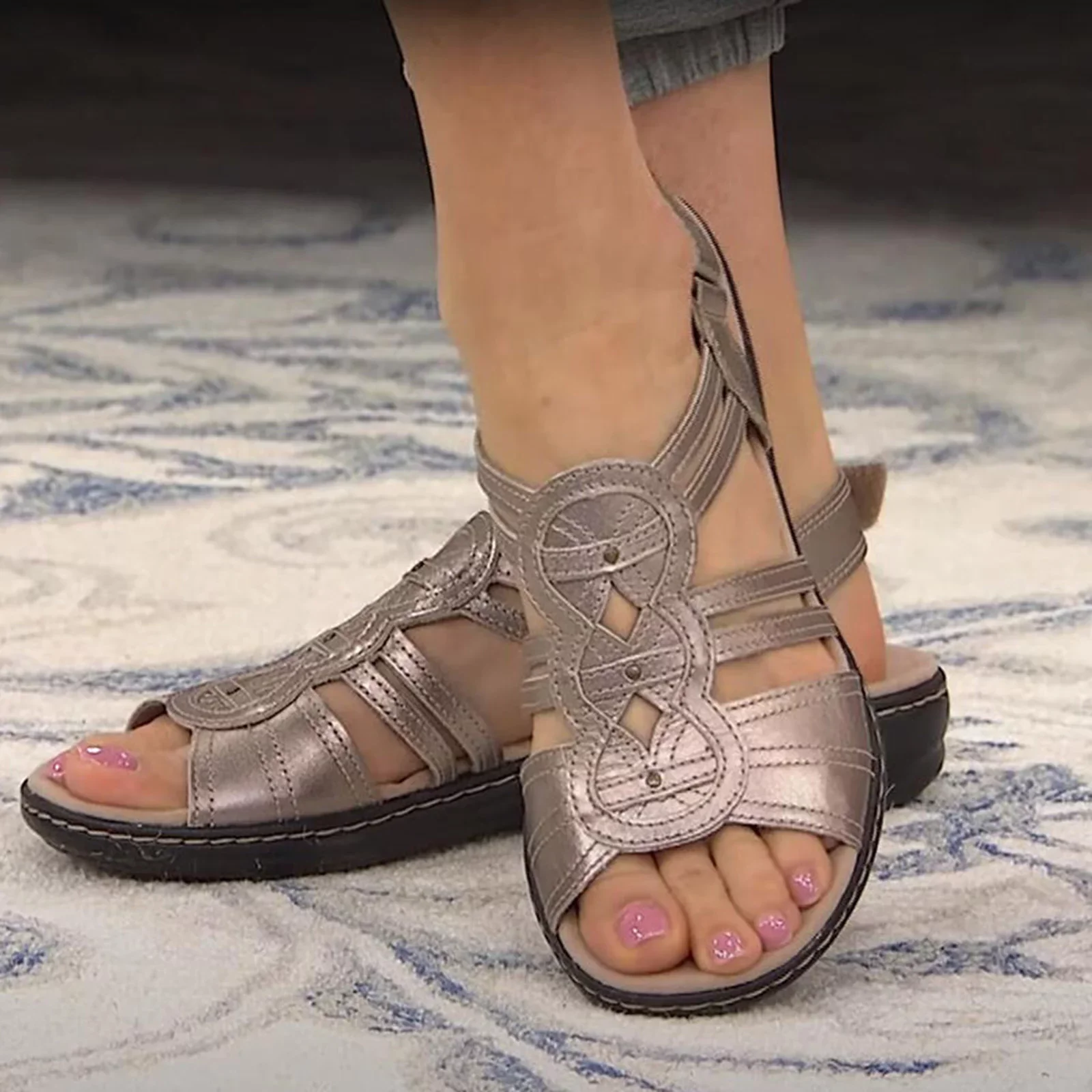 WOMEN'S PREMIUM LEATHER ORTHOPEDIC SANDALS WITH ARCH SUPPORT - 2025 BEST SELLER - Image 5