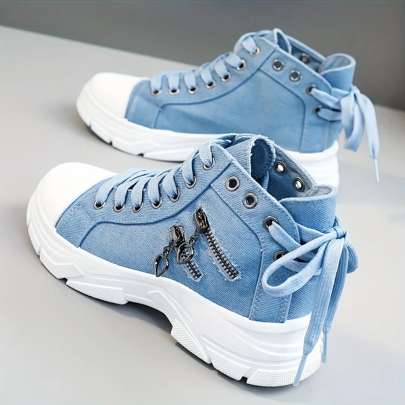 PAIGE™ WOMEN'S HIGH-TOP CANVAS SNEAKERS - Image 5