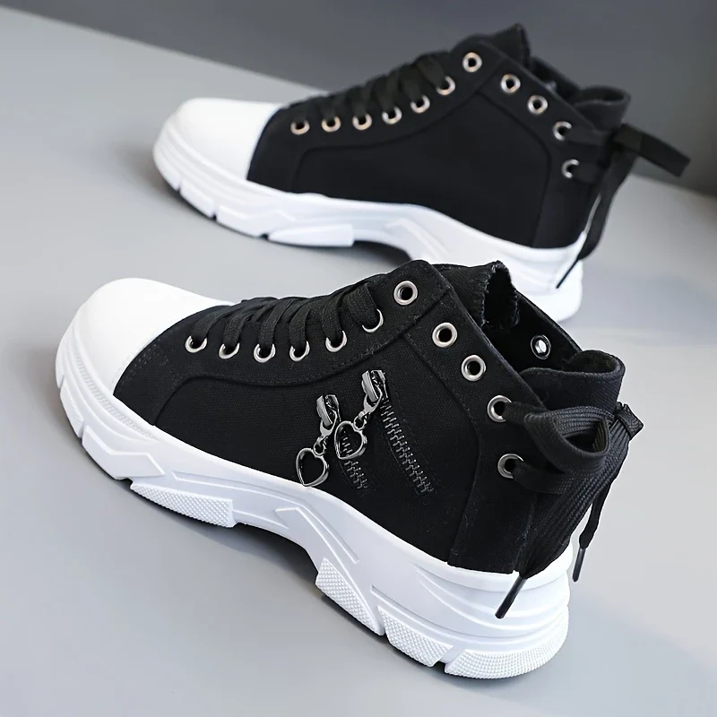 PAIGE™ WOMEN'S HIGH-TOP CANVAS SNEAKERS - Image 6