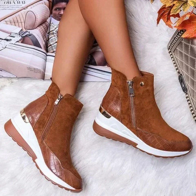 WOMEN'S WARM ZIPPER PLUSH SHOES - Image 2