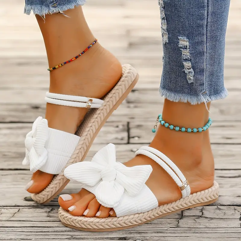 QUAIRADING™ WOMEN'S BOWKNOT DECOR SLIDE SANDALS - Image 24