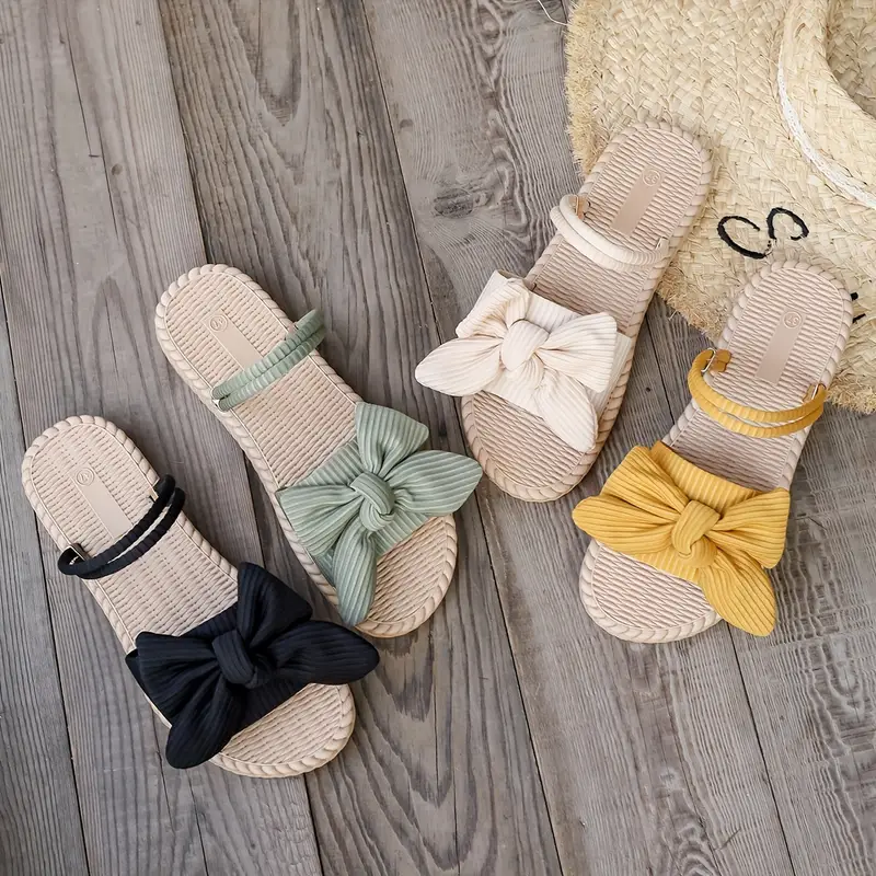 QUAIRADING™ WOMEN'S BOWKNOT DECOR SLIDE SANDALS - Image 3