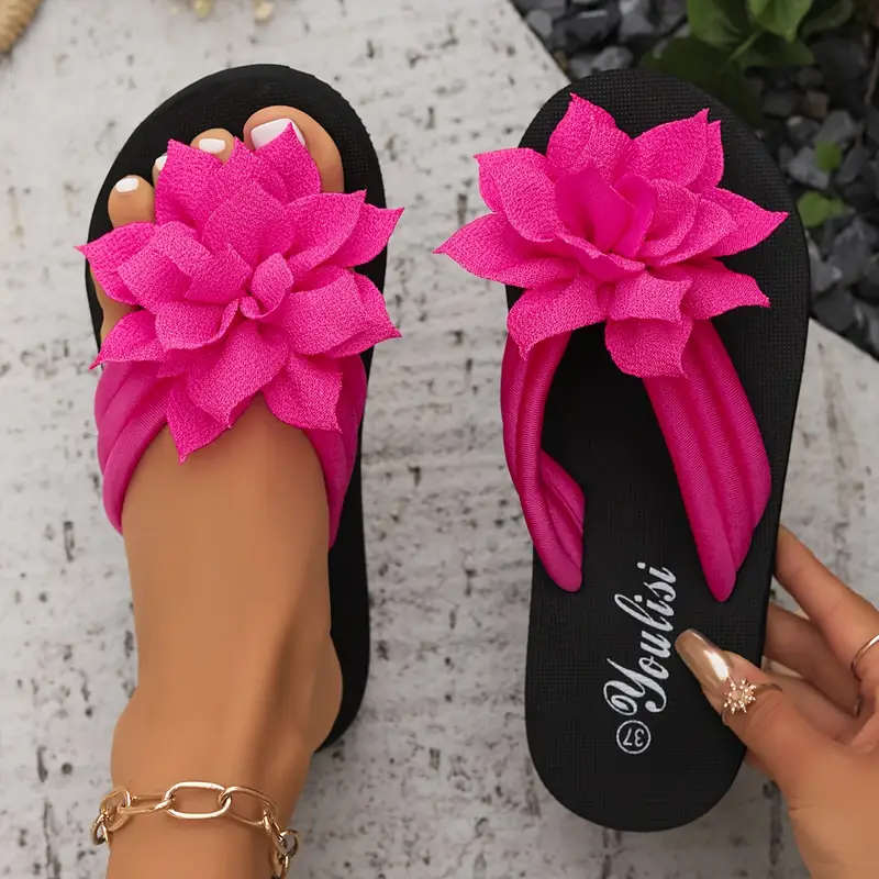 REYNA™ WOMEN'S FLORAL EMBELLISHED FLIP-FLOPS - Image 3
