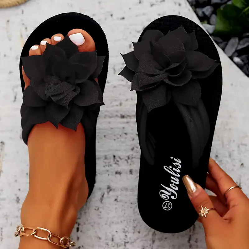 REYNA™ WOMEN'S FLORAL EMBELLISHED FLIP-FLOPS - Image 4